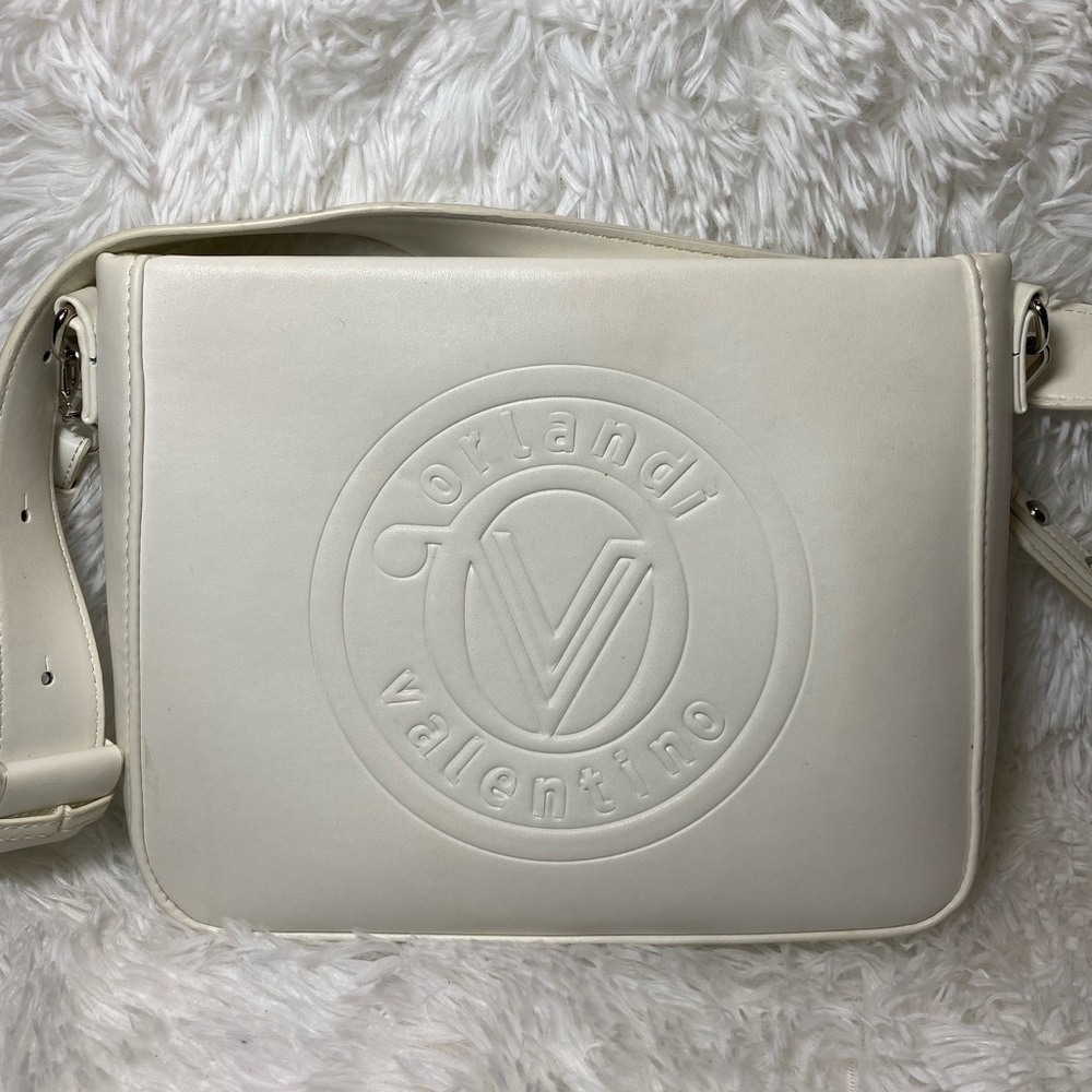Valentino Orlandi White Crossbody Bag Flawed Missing a Rivet